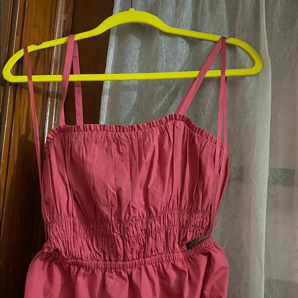 INTERMIX Cynthia Smocked Cotton Midi Dress NWT - Picture 4 of 7